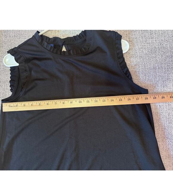 Apt. 9 Black Sleeveless Swing Dress Rubble Neck Sleeves Pockets Crewneck Sz M - Picture 9 of 10